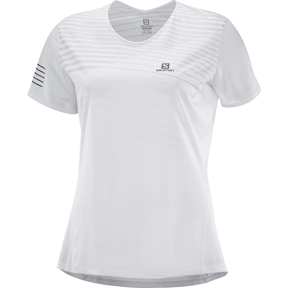 Salomon SENSE W Camisetas Mujer - Blancas - Colombia (32067-TJAG)